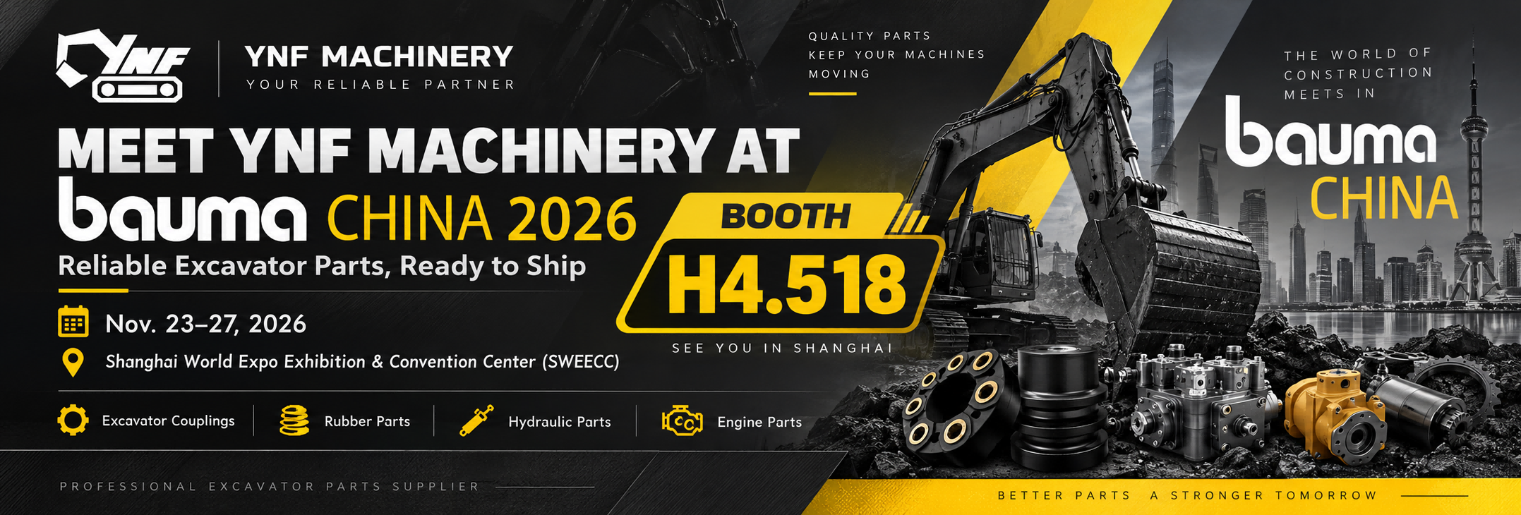 أحدث مدونات الشركة حول Meet YNF Machinery at bauma CHINA 2026 – Visit Us at Booth H4.518
