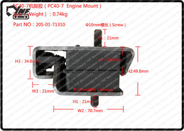 شراء كوماتسو محرك المطاط يتصاعد ، PC40 PC50 حفارة المطاط محرك وسادة 20S-01-71310 online manufacture