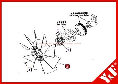 شراء 600-625-7620 Komatsu حفار جزء, PC200-6 يبرّد مروحة نصل online manufacture