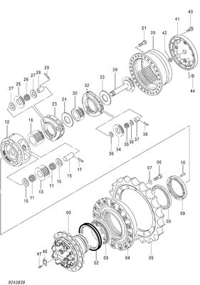 شراء 1032486 Carrier Hitachi Parts ZX200 ZX240-3 ZX240-3-HCMC ZX240-3G ZX240-5G online manufacture