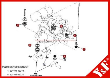 قطع غيار OEM كوماتسو PC200-6 محرك تصاعد 20Y-01-12210 20Y-01-12221
