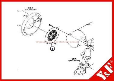 صنع وفقا لطلب الزّبون Komatsu يرحل حفار PC200-6 مخمد 20Y-01-11112 6D102 محرك