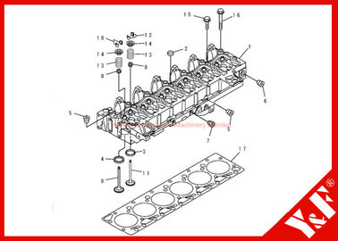 متحمّل رئيسيّ أسطوانة assy 6735-11-1821 حشية 6731-11-1370
