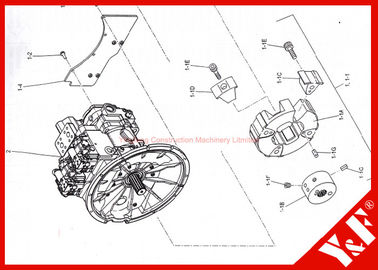 Kobelco حفار SK460-8 SK480 يزوّج LS30P01063F1 2418R660S001 LS30P01063S003 LS30P01063S004