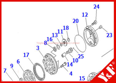 BR210 BR200 Komatsu حفار جزء, TZ263B1104-00 TZ263B1204-00 RV ترس assy